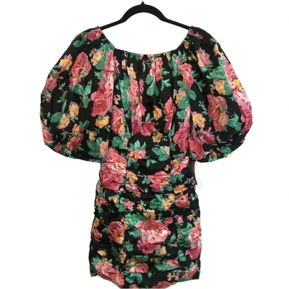 For Love and Lemons Jolie Floral Puff Sleeve Mini Dress Size SM and Med NWT